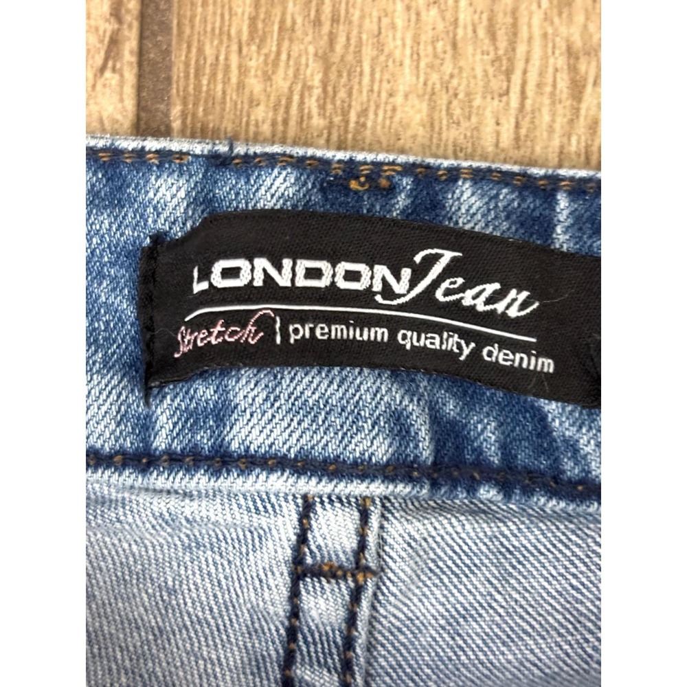 London Jean‎ Y2K Low Rise Bootcut Jeans Women's 4 Stretch Light Wash - Picture 5 of 13